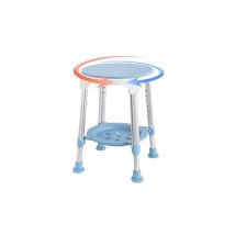 360°Drehbarer Duschhocker 42-54cm Duschstuhl für Senioren Höhenverstellbar Badhocker Anti-Rutsch mit Regalfächer Badhocker Abnehmbar Duschhilfe Naizy