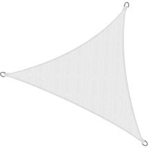 Voile d'Ombrage Triangulaire Respirante 360x360x360cm - Protection uv pour Terrasse (Blanc)