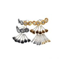 Langray - 36Pcs Brosse metallique, Brosses de Polissage en Laiton en Acier Brosses de Fil Métallique Polissage Nettoyage Kit Outils Rotatifs en