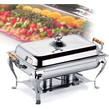 Senderpick - Réchauffeur de plats en acier inoxydable pour chafing dish, récipient chauffant en acier inoxydable pour la restauration, les buffets et