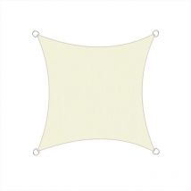 Aquariss - 3.6x3.6m Sun Sail Shade Square Awning Canopy Garden Sun Patio Sunscreen - Ivory