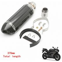 Drillpro - 38-51mm Universale Moto Dirt Bike Street Bike Scooter Quad atv Regolabile In Fibra di Carbonio Tubo Di Scarico Marmitta Silenziatore