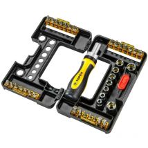 38 tlg. Ratschenschraubendreher ink. Bits Steckschlüssel