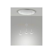 3805-47-102 Montatura Bianca Completa Tonda A Led Cct 2700k - 3000k - 4000k- 42w - 4530 Lm 3 Luci Dimmerabile