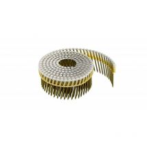 Aboutils - 3900 clous rouleaux plats 15/16° 2.5 x 65 crantés Inox A2 Bombée liaison pvc (import)