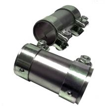 Blue Tech - 3920.10125 - Raccordo per tubi + doppio morsetto di scarico, universale, 125 mm, lunghezza [ø 40 mm]