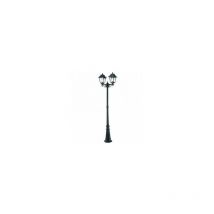 Stehlampe aus Aluminiumdruckguss mit transparenten Glasdiffusoren, max. Höhe 210mm, 230V 50Hz, IP43 Schwarz