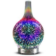 Ideko - 3D Diffuseur d Huiles Essentielles Humidificateur Ultrasonique Aromathérapie led d aromatherapie Electrique Minuterie