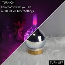 Ideko - 3D Diffuseur d Huiles Essentielles Humidificateur Ultrasonique Diffuseur Aromathérapie led d aromatherapie Electrique Minuterie