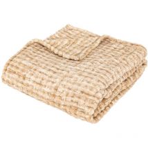 3D Flanellplaid Viggo 125x150cm - Beige
