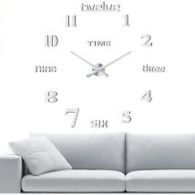 Choyclit - 3D Horloge Murale, Horloge Murale Design Moderne, Silencieuse, diy Horloge Murale Digitale, Horloge Murale Geante pour Bureau, Salon,
