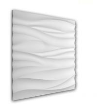 3D Rivestimento murale Profhome 159001 Pannellatura Pannello acustico design moderno bianco 0,36 m2