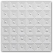 3D Rivestimento murale Profhome 159817 Pannellatura Pannello acustico stile Art Déco bianco 0,25 m2