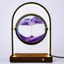 3D Sand Art Liquid Motion 3D mobile Sand Art lampe de table, peinture rapide lampe de chevet sablier salon touch Room lampe de table rechargeable