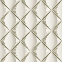 3D wallcovering wall Profhome 386912 hot embossed non-woven wallpaper slightly textured with geometric shapes matt beige platinum light grey 5.33 m2
