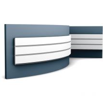 Orac - 3D Wandpaneel Decor W116F modern bar xl flexibles Wandpaneel Zierelement Modernes Design weiß 2 m