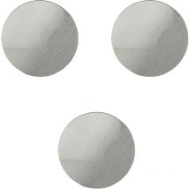3er Set Spiegel Glasuntersetzer mit silbernem Glitzer – Ø 20 cm – 3 Gumminoppen – Tisch-Accessoires