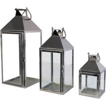 3er Laternen Set Edelstahl 25/40/53cm-DMC8130
