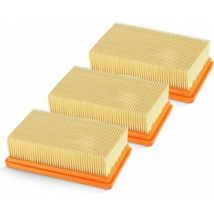 3er-pack Kzq-ersatz-flachfaltenfilter Für Nass- Und Trockensauger Mv4, Mv5, Mv6, Wd4, Wd5, Wd6, Wd4p, Wd5p Und Wd6p Von Kärcher. Ersetzt Teilenummer 