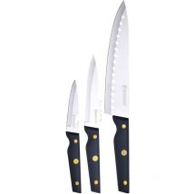 3er-Set Edelstahl-Messer pro reeco bg41026dbl bergner
