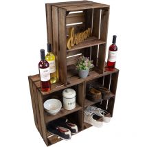 Kistenkolli Altes Land - 3er set Elfriede Palisander mit Quer