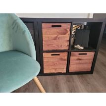 Kistenkolli Altes Land - 3er Set Holzkiste Holzbox Vintage Ocker Passend Für Ikea Kallax Und Expeditregale