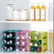 Ontway - Tigrezy 3er-Set Kühlschrank-Organizer, Aufbewahrungsbox, Gefrierschrank, Speisekammer, Bier, blaue Flasche, Getränke-Aufbewahrungsbox
