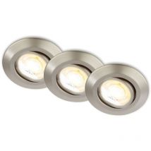 3er Set led Einbaustrahler 230V led Einbauleuchten Spots schwenkbar cts Ra90