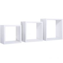Kubischer 3er set wandregal mod. InCubo farbe weiss