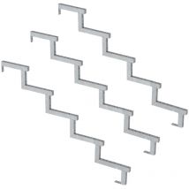 3er Set Stahl Treppenwange 5 Stufen - Option für Setzstufen-Höhe 85cm