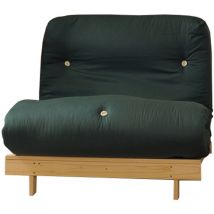3ft Wooden Futon Set Frame and Mattress in Green