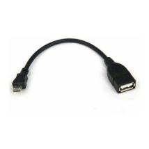 Câble usb 2.0 3go c122/ microusb mâle - usb femelle/ 15cm/ noir