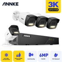 Annke - 3K Kit Caméra de Surveillance PoE 8CH nvr 4X 5MP Intelligente Double Lumière Caméra Enregistrement 24h/7j Système de Sécurité PoE Vidéo