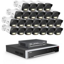 3K Außen Überwachungskamera,32 Kanal nvr und 24x 5MP PoE ip Kamera Bewegungserkennung, Farbnachtsicht, Videoüberwachungsset,4TB hdd - Annke