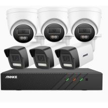 3K Videoüberwachungsset,8 Kanal mit 3 Bullet Kamera und 3 Tower Kamera Farbnachtsicht,1TB hdd - Annke