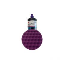 3M 51677 pasta abrasiva famous finish lt 1 + 3M 33042 tampone in spugna viola per polish pezzi 1