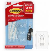 Command - 3M Mini Clr Hooks/Clear Stps - 3M34693