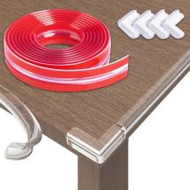 3M Pré-adhésif Protection Meuble Bébé, Coin de Table Protection Bebe, Silicone Protection Coin de Table Bébé, Transparent Protection Table Bebe avec