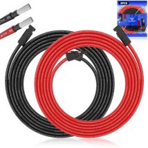 Wddnaot - 3m Solar Panel Cable Kit - Weatherproof Rust, Oxidation Resistant Tinned Copper Solar Panel Cable Extension - 12 awg Solar Cable - 1,500V