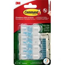 Command - 17017 AW outdoor de décoration clip, spurlos résidus, presque invisible, 8 CLIPS avec 10 STRIPS taille s