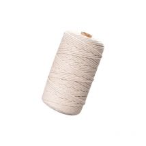 3mm x 200m Corde en Macramé Naturel, Fil de Macramé Corde de Coton Cordon pour Macramé, Corde Macramé diy Travaux Manuel pour Tenture Cintre de