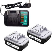 Powerwings - 3Pack) 2x 2.0Ah Battery+Charger DC18WA For Makita BL1813G BL1811G BL1813G BL1815G BL1820G 195608-4 18V G-Series Li-thium compatible with