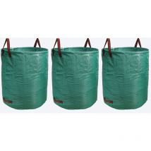 Skecten - 3PCS 500L Sacs de Jardin Récipients Réutilisables Sacs à Ordures de Déchets de Jardin