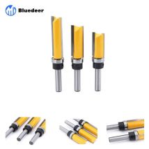 Zhuoxuan - 3Pcs 8mm Tige Fraise à Affleurer, Fraise à araser Fraise à Copier Avec Roulement Supérieur, Outils de Fraisage de Menuiserie Cisea Bluedeer