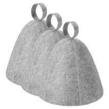 3pcs Chapeau De Sauna-Gris Sauna en Feutre Pour Femmes Et Hommes Bonnet De Sauna en Feutre Sauna Chapeaux Bonnet De Sauna Chapeau Accessoires