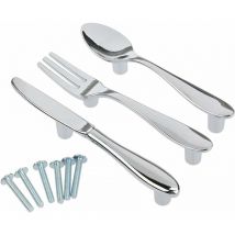 3pcs couteau cuillère fourchette armoires de cuisine tiroir placard Pull manches boutons