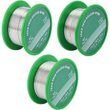 Laoa - 3PCS Fil à Souder sans Plomb, Fil de Soudure avec Noyau de Colophane pour Soudure électrique (0.6mm 30g + 0.8mm 30g + 1 mm 30g, Sn99.3%,