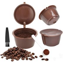 Blue Dream - 3PCS Filtres à Café Non Jetables, Réutilisables Capsules Rechargeables à Cafe, Compatibles avec Machines Nescafe Dolce Gusto avec 1