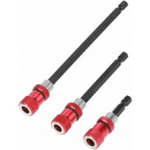 3pcs Magnetic Extension Rod, Electric Drill Screwdriver Bit, 1/4 Hex Drill Bit Quick Release Bar Socket Screwdriver Bit Holder, 60/100/150mm