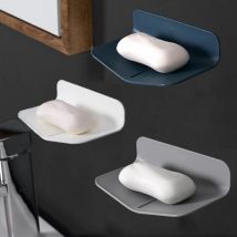 Ensoleille - 3pcs Porte Savon Ventouse Douche sans Poinçon Porte Savon Douche Drainable pour Salle de Bain Porte Savon Mural Adhesif pour La Cuisine